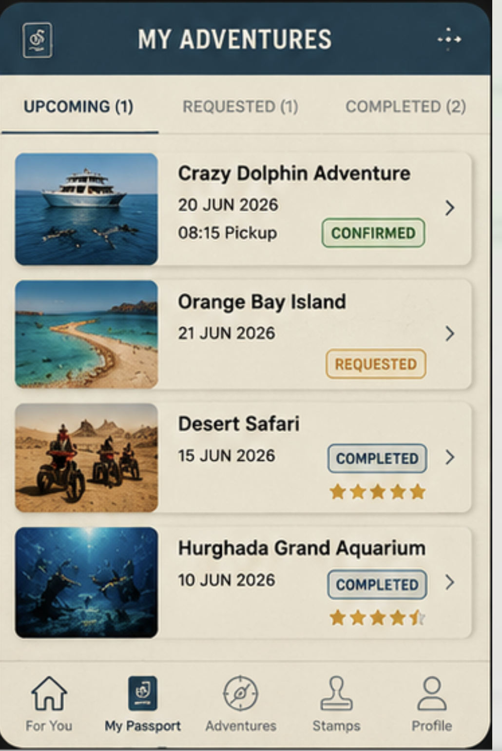PassportSystem offers screen